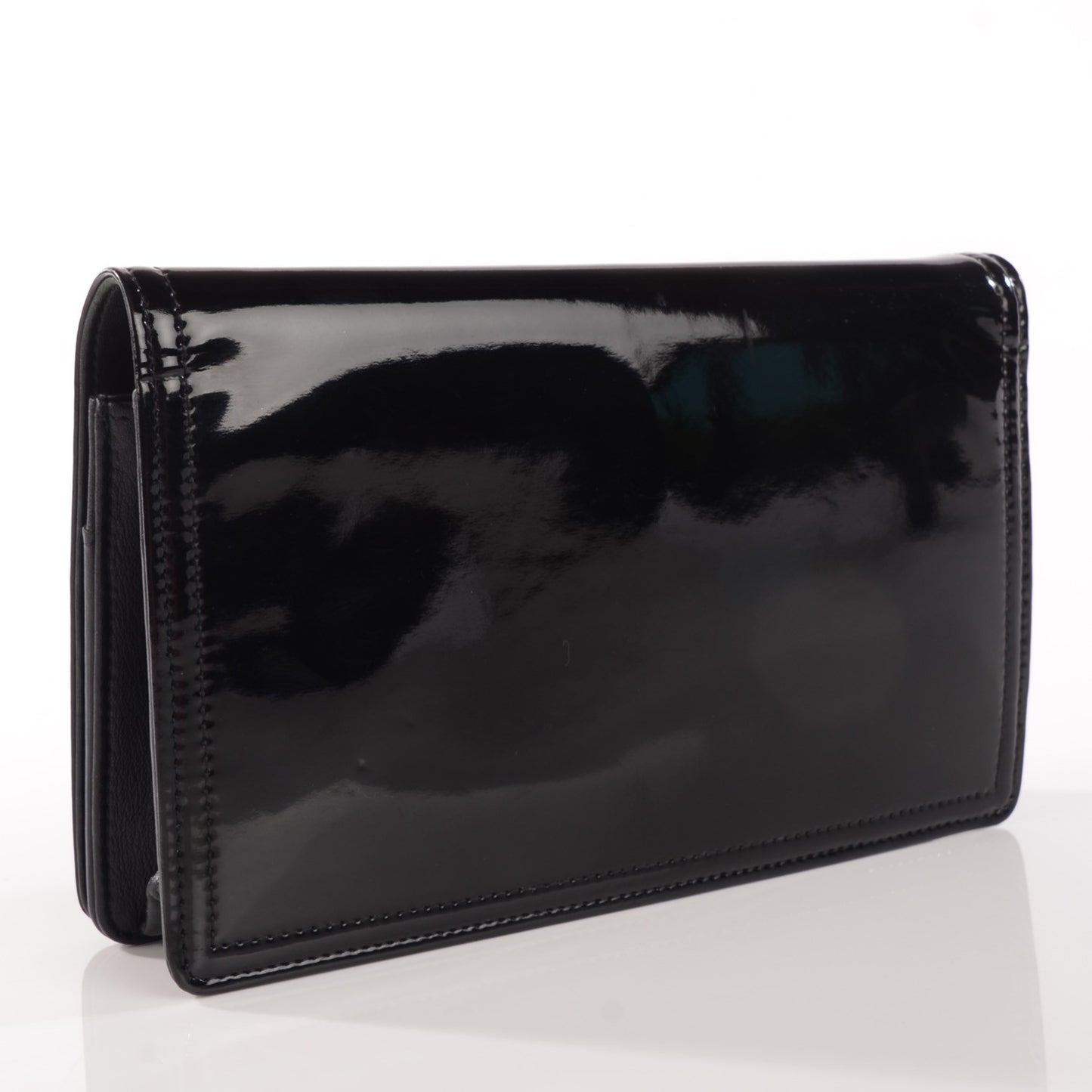 Vinyl Lipstick Wallet On Chain WOC Black