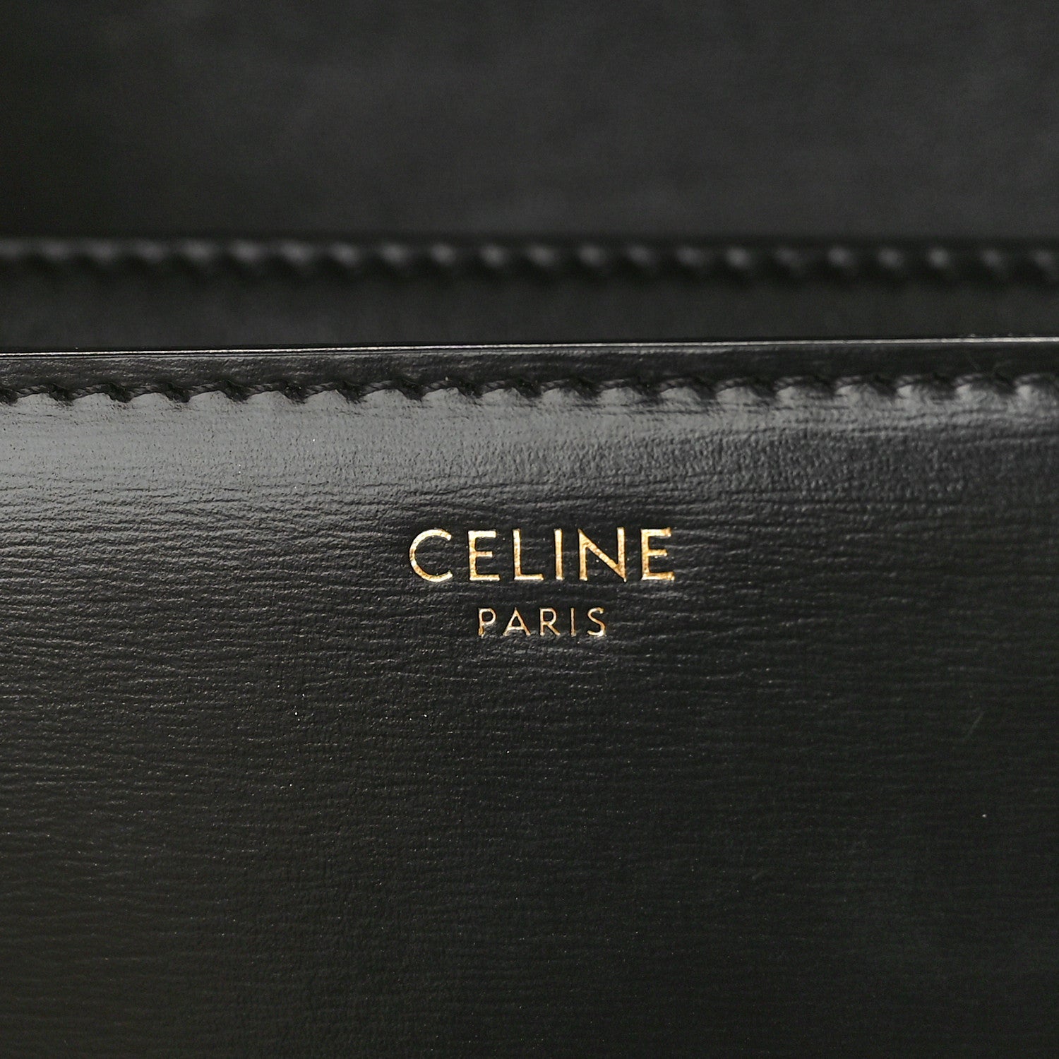Celine Shiny Calfskin Medium Triomphe Black 6 of 9