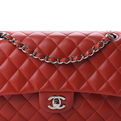 Chanel Lambskin Quilted Medium Double Flap Red 10 of 10