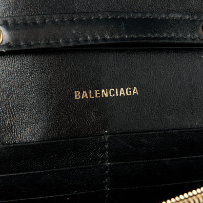 Balenciaga Shiny Box Calfskin Hourglass Chain Bag Black 6 of 11