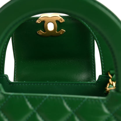 Chanel Shiny Aged Calfskin Quilted Nano Kelly Shopper Green 11 of 15