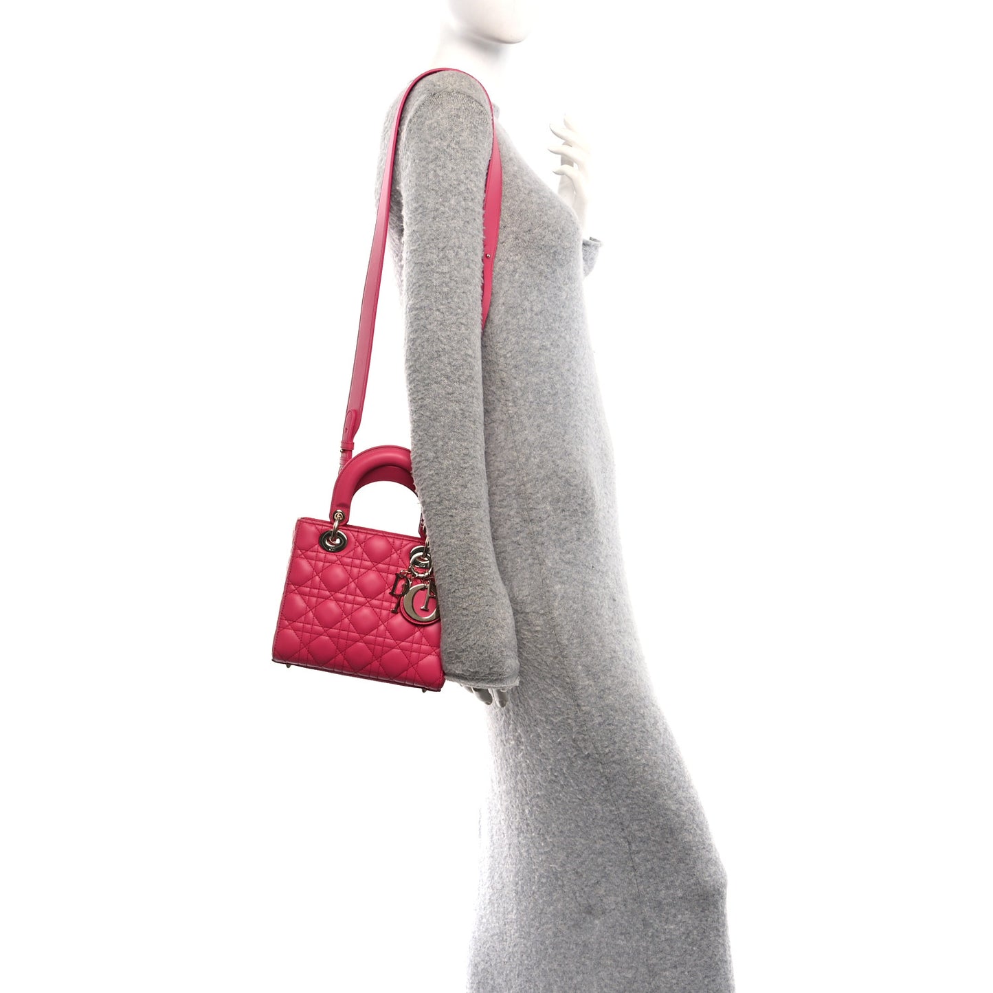 Lambskin Cannage Small My ABCDior Lady Dior Passion Pink