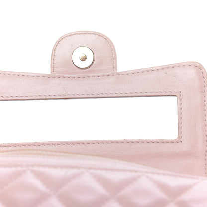 Chanel Lambskin Quilted Flap Cosmetic Case Light Pink 8 of 20