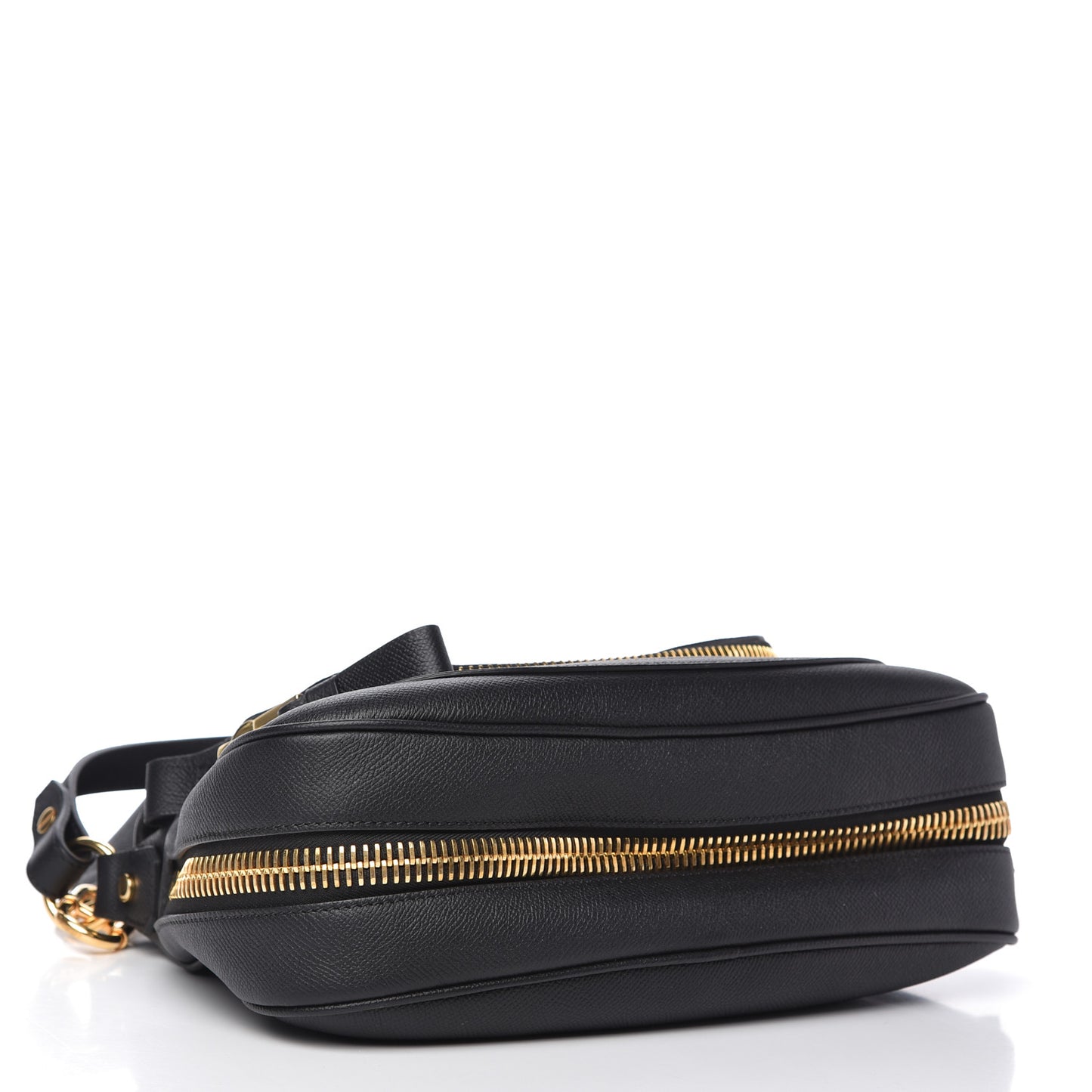 Grained Calfskin Medium Jennifer Crossbody Bag Black
