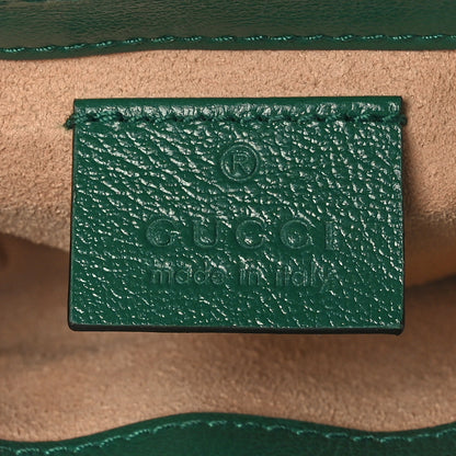 Gucci Azalea Calfskin Enamel Matelasse Diagonal Super Mini Torchon GG Marmont Shoulder Bag New Shamarock Emerald 6 of 10