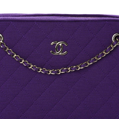 Chanel Jersey Quilted Camera Case Purple 11 of 12
