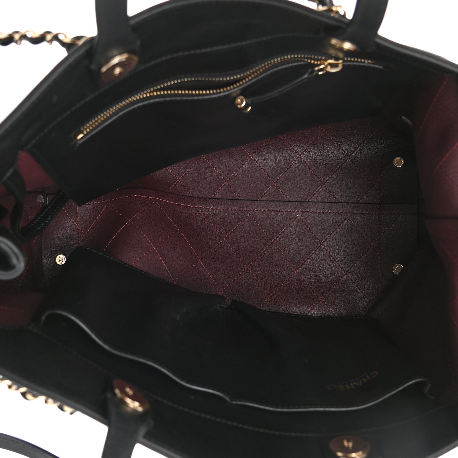 Chanel Calfskin Large Serial Shopper Tote Black 5 of 14
