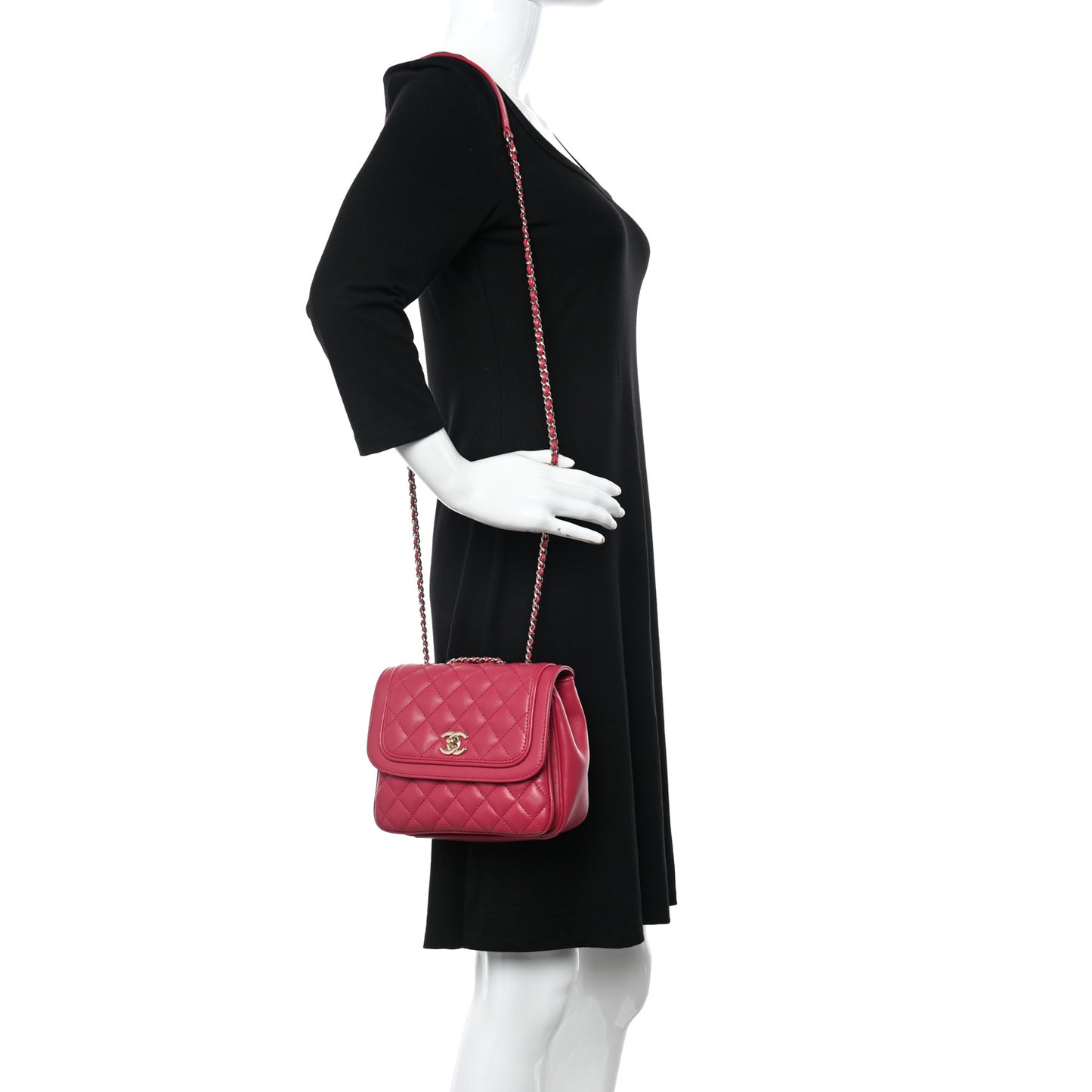Lambskin Quilted Small Lovely Day Flap Pink