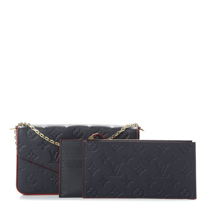 Louis Vuitton Empreinte Pochette Felicie Chain Wallet Marine Rouge 1 of 12