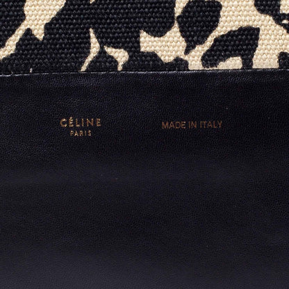 Celine Lambskin Jute Leopard Bi-Cabas 6 of 10