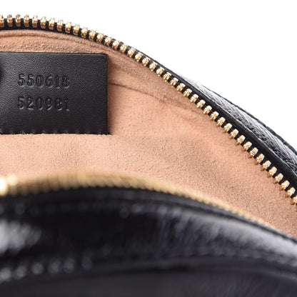 Gucci Suede Patent Web Mini Ophidia Round Shoulder Bag Black 9 of 10