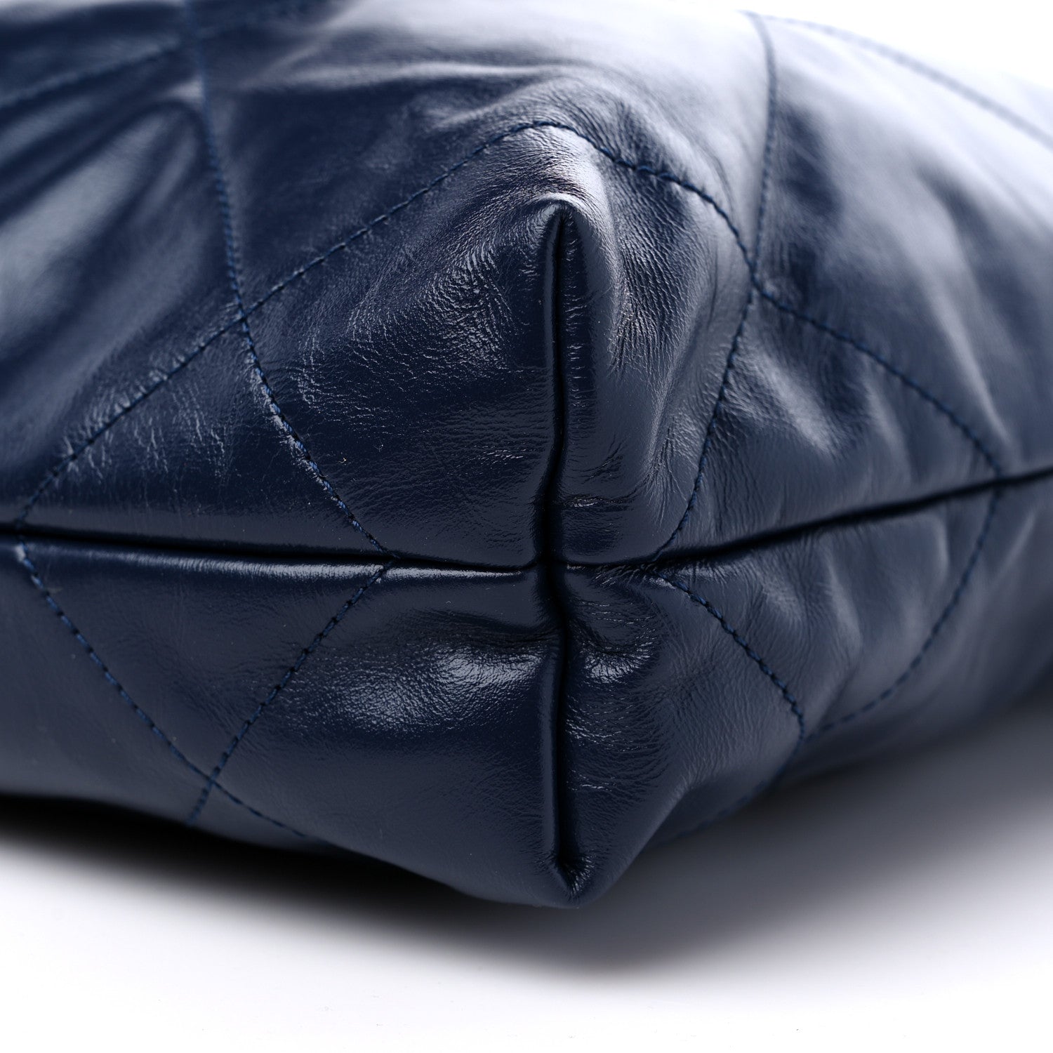 Chanel Shiny Calfskin Quilted Small Chanel 22 Navy 10 of 10
