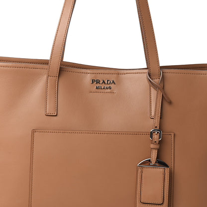 Prada City Calfskin Shopping Tote Caramel Black 14 of 14
