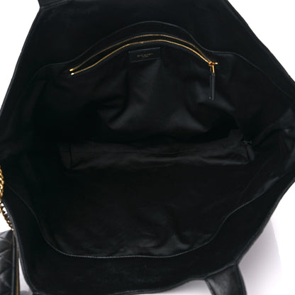 Saint Laurent Lambskin Quilted Maxi Icare Shopping Tote Black 5 of 10