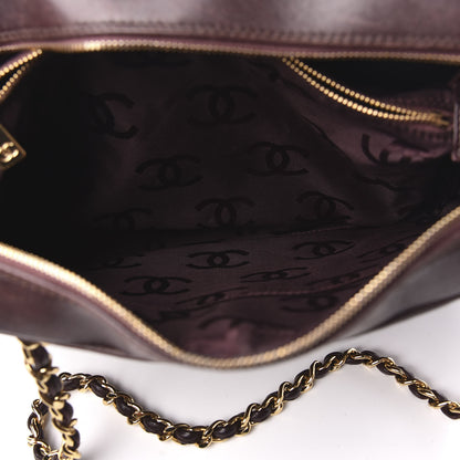 Chanel Lambskin Chevron Quilted Camera Case Brown 5 of 16