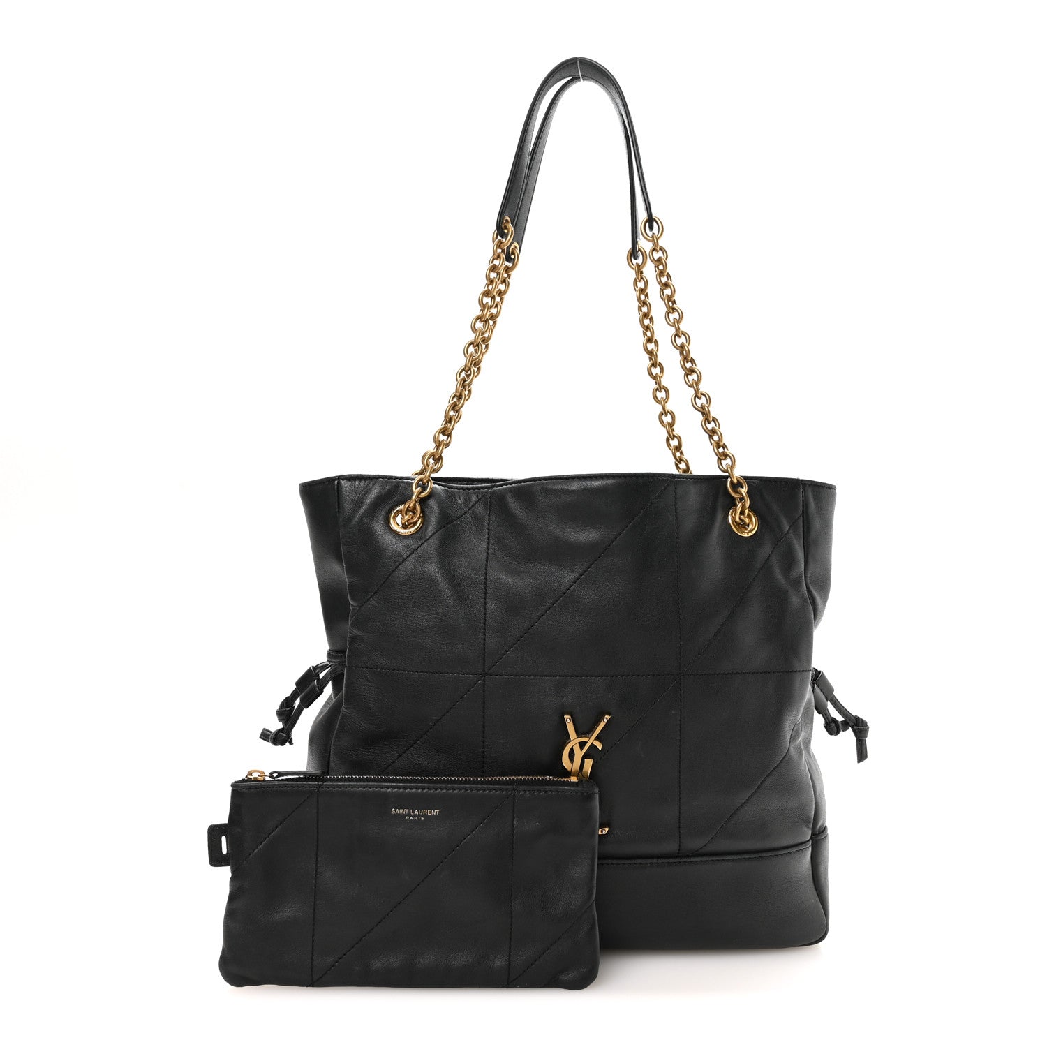 Saint Laurent Lambskin Small Jamie Shopping Tote Black 3 of 12