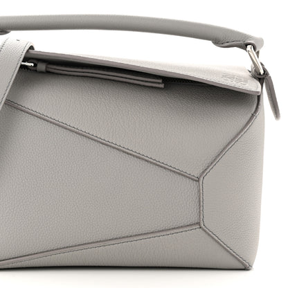 Loewe Calfskin Small Puzzle Edge Bag Pearl Grey 7 of 9