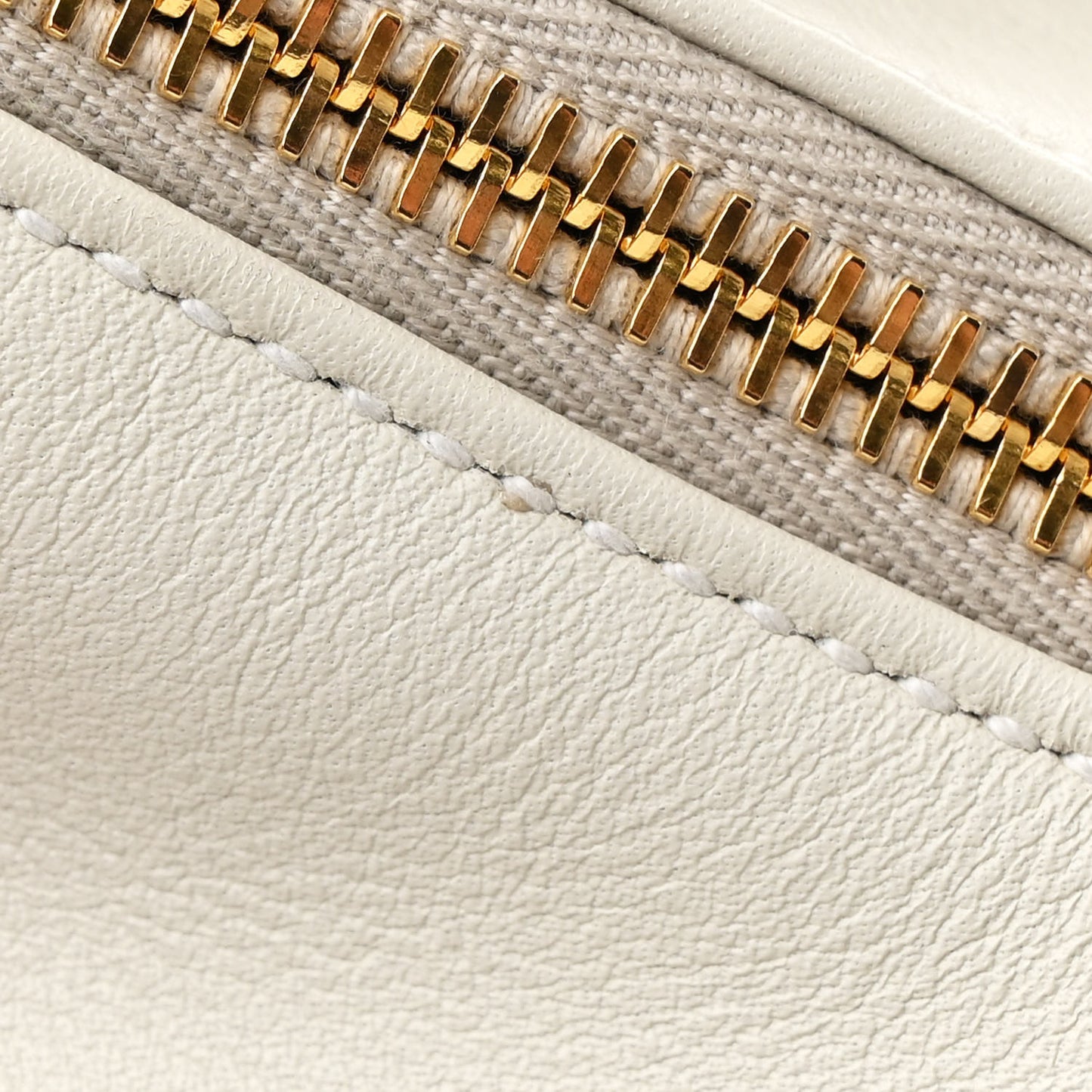 Soft Calfskin Large Aimée Shoulder Bag White