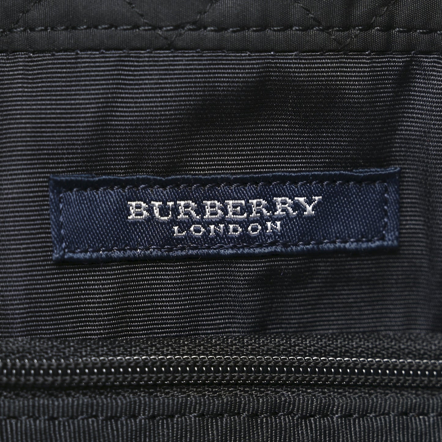Nylon Quilted Diaper Bag Black