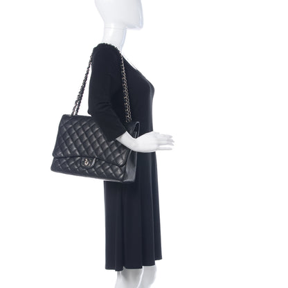 Chanel Caviar Quilted Maxi Double Flap Black 2 of 12