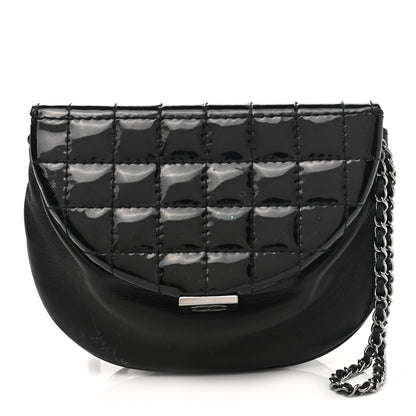 Chanel Patent Lambskin Chocolate Bar Flap Clutch Black 1 of 9