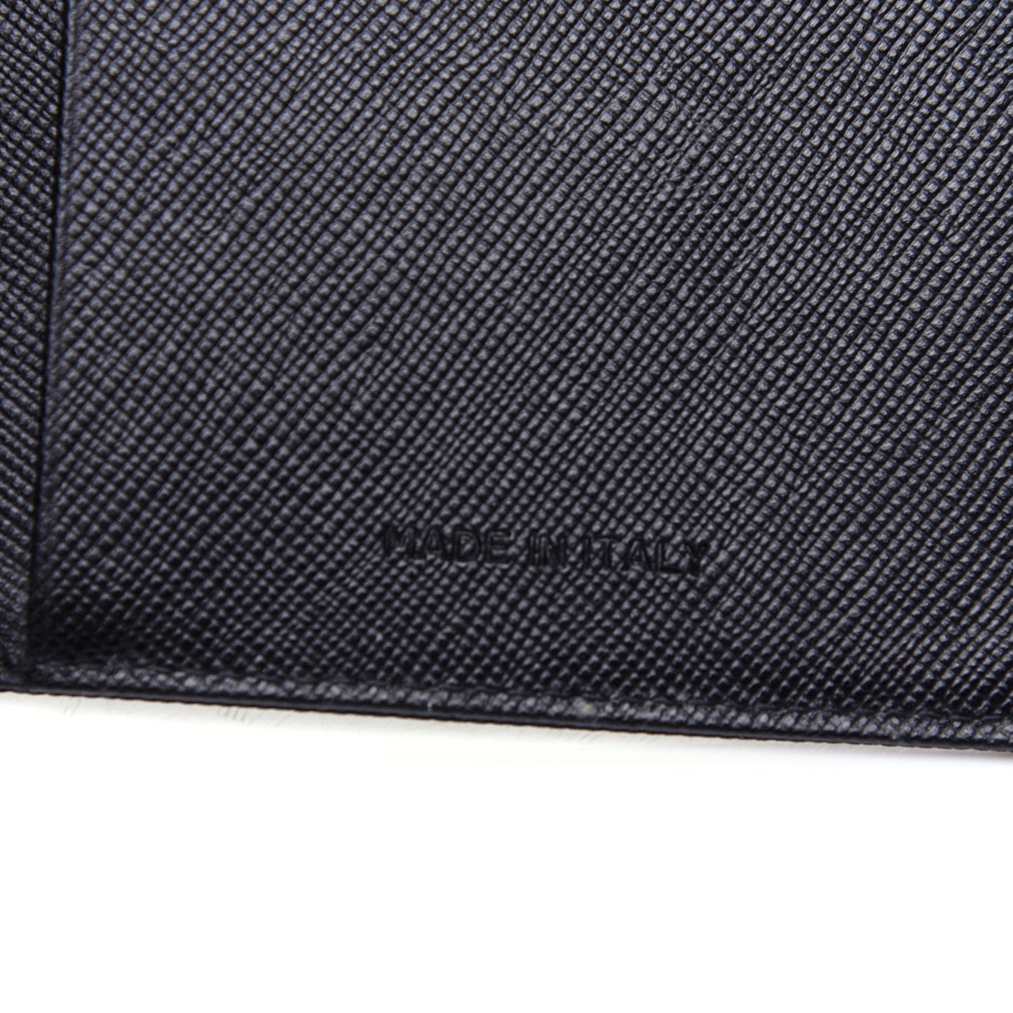 Canvas Saffiano Metal Checkbook Cover Black