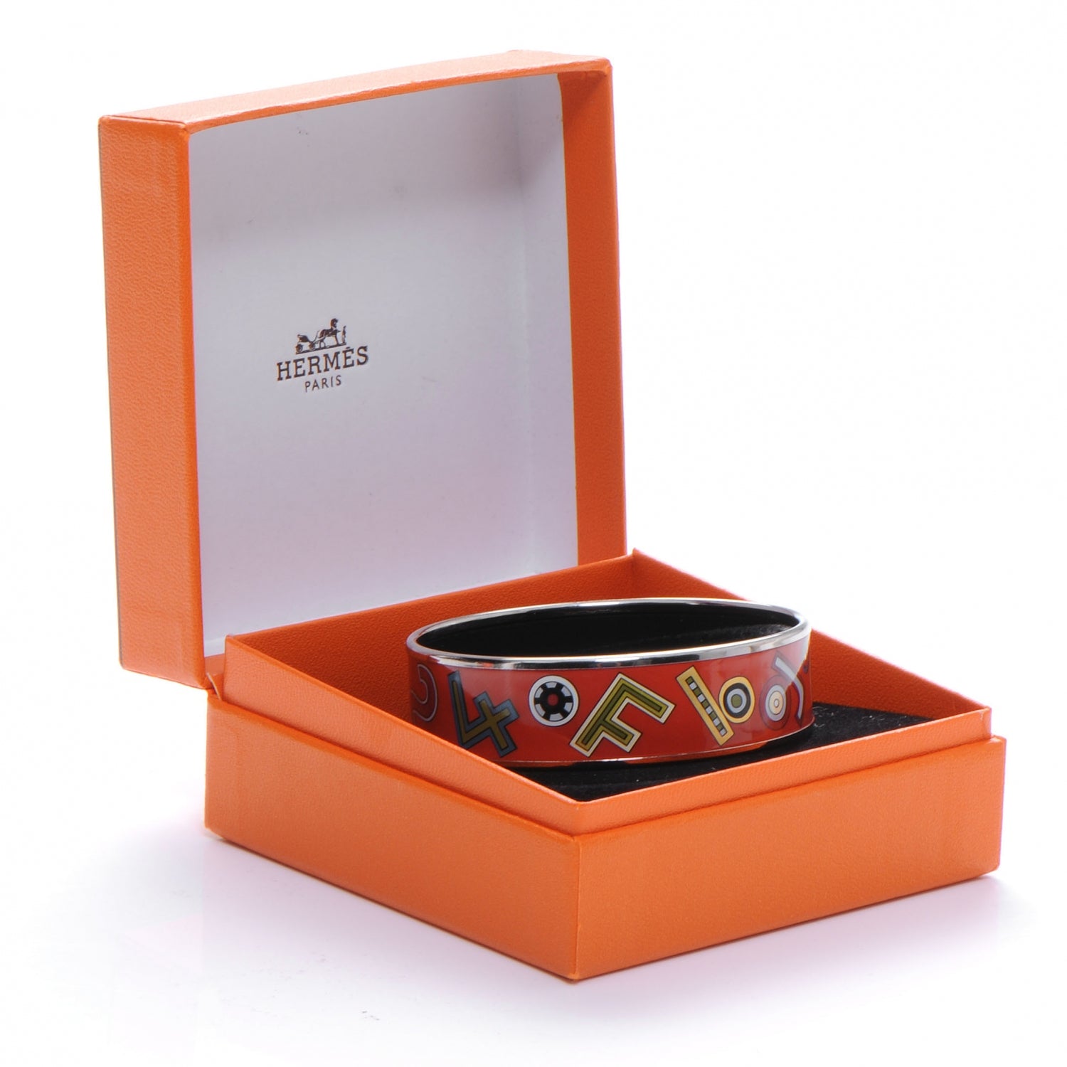 Hermes Enamel Printed Wide Tohu Bohu Bracelet 65 6 of 6