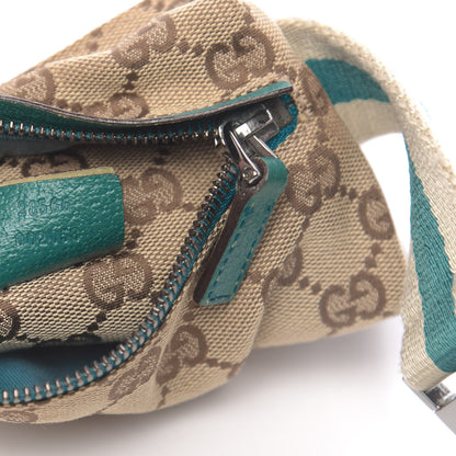 Gucci GG Monogram Web Double Pocket Belt Bag Turquoise 7 of 11