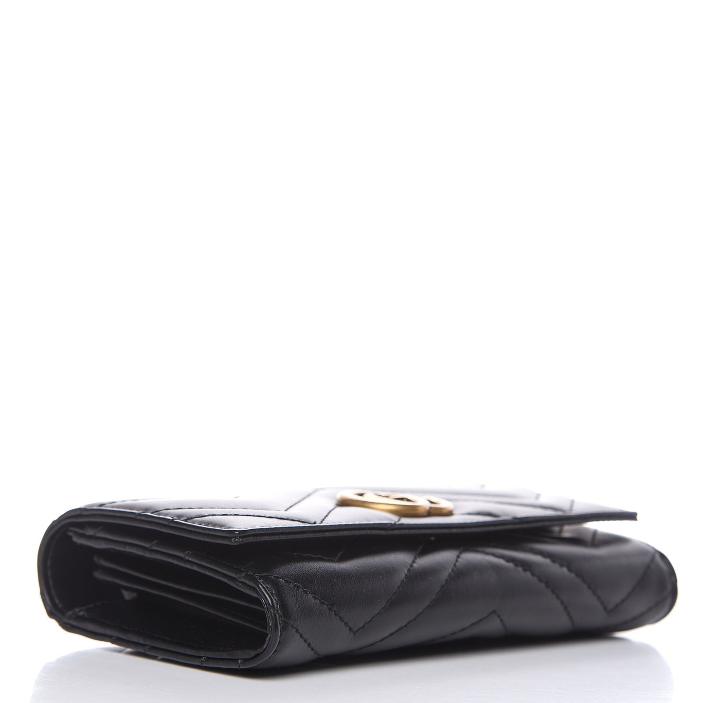 Calfskin Matelasse GG Marmont Continental Wallet Black