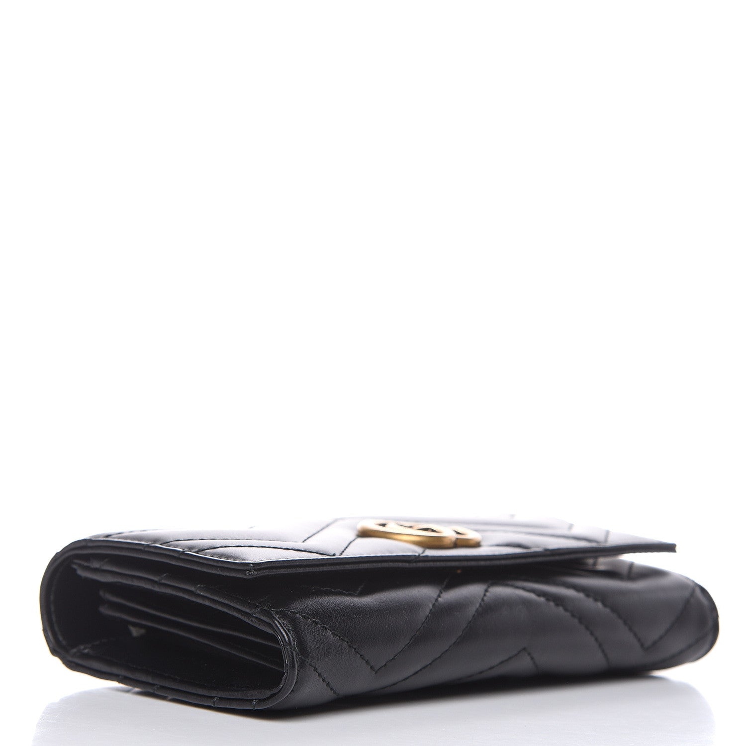 Gucci Calfskin Matelasse GG Marmont Continental Wallet Black 4 of 7