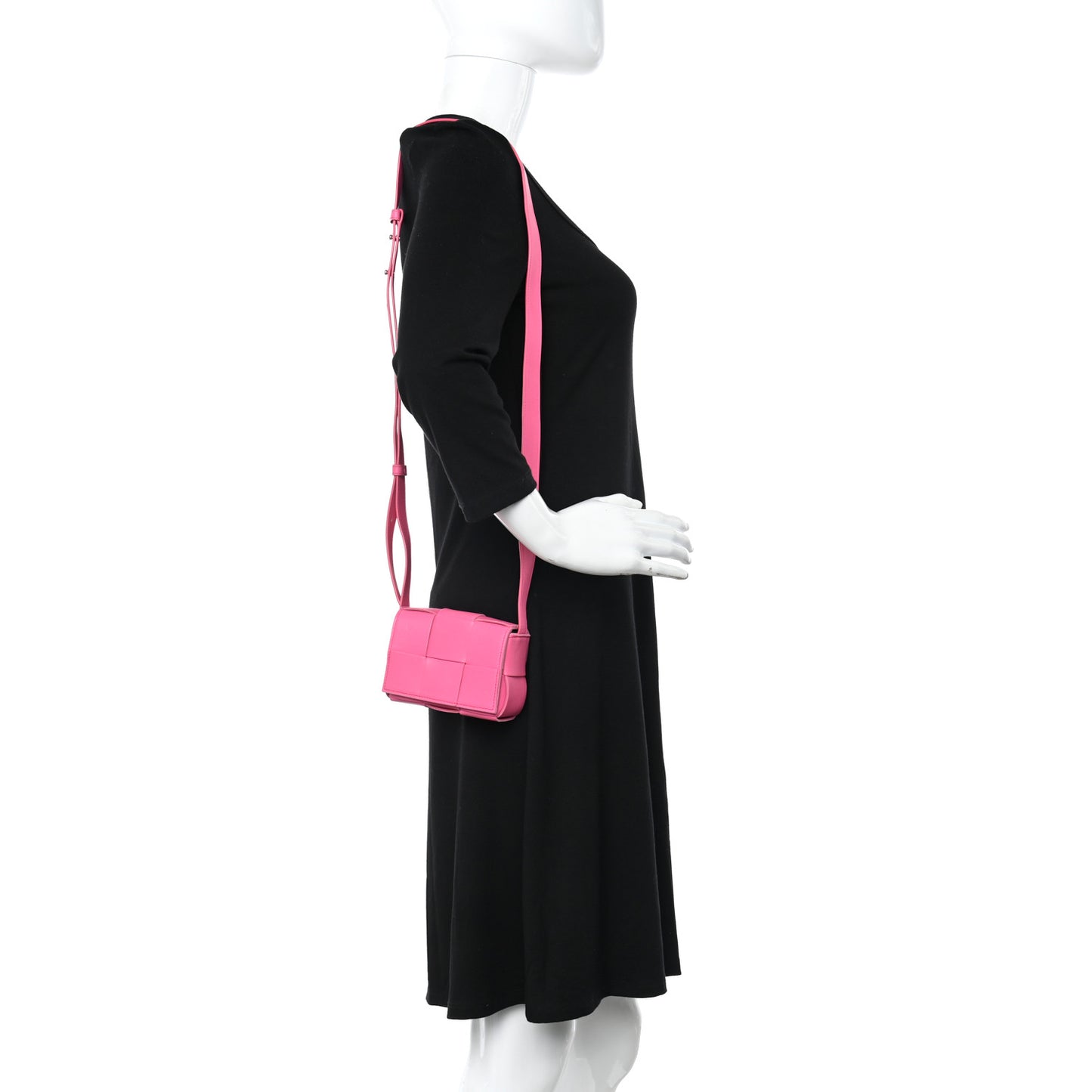 Lambskin Maxi Intrecciato Extra Mini Cassette Crossbody Bag Bon Bon