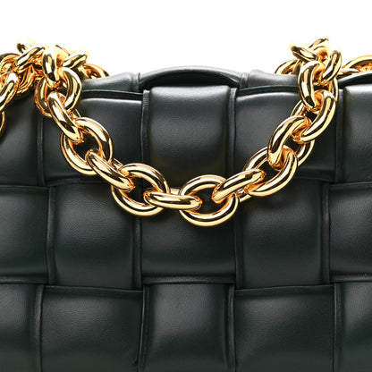 Bottega Veneta Lambskin Maxi Intreccio Padded Chain Cassette Crossbody Bag Raintree 6 of 9