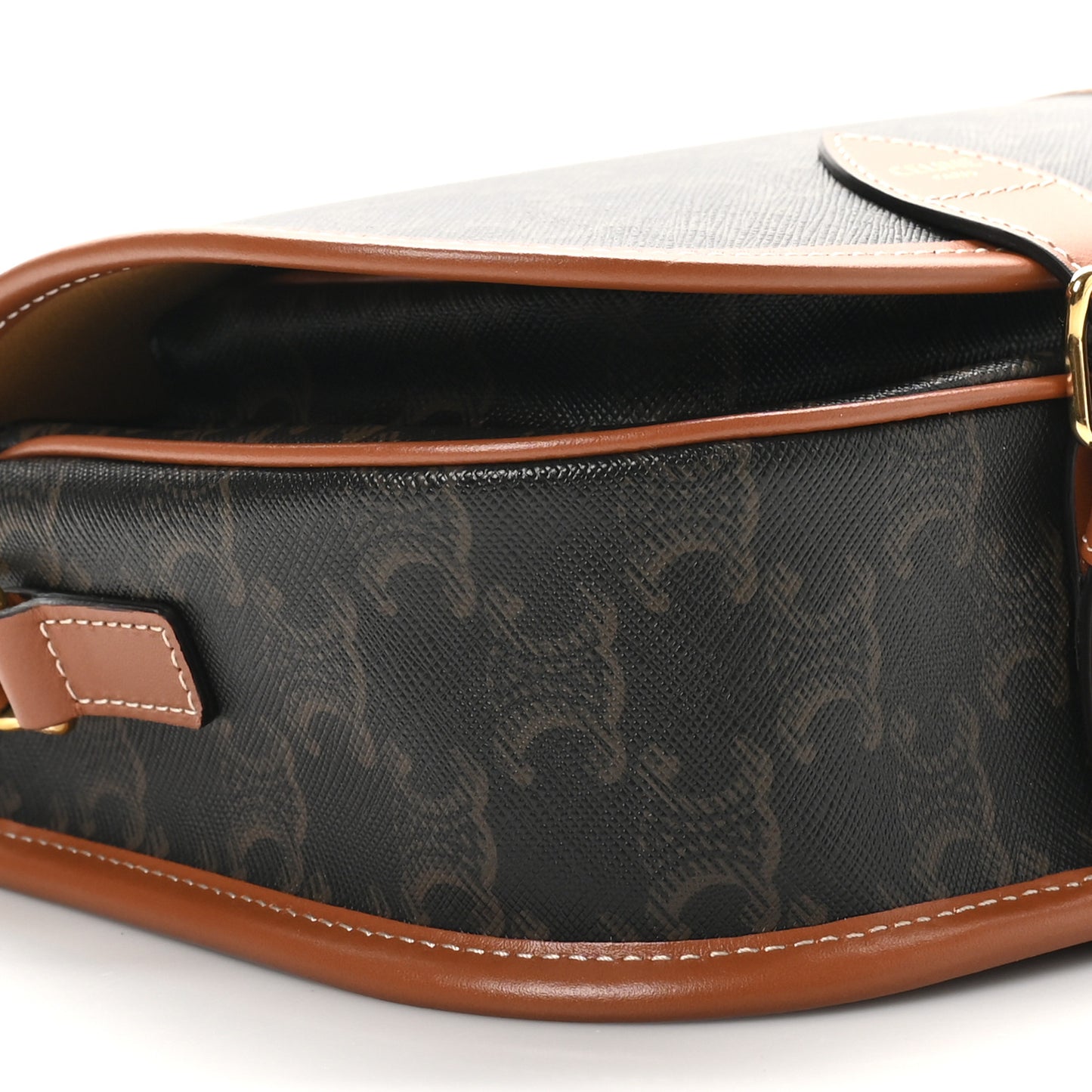 Triomphe Canvas Medium Folco Bag Tan