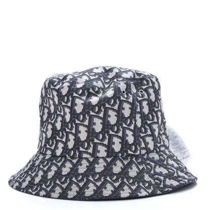 Christian Dior Oblique Reversible Teddy-D Brim Bucket Hat 58 Blue 4 of 11