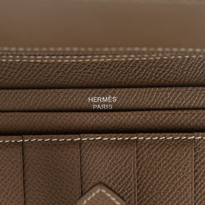 Hermes Epsom Bearn Gusset Wallet Etoupe 6 of 8
