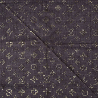 Louis Vuitton Cotton Monogram Scarf Brown and Gold 1 of 4