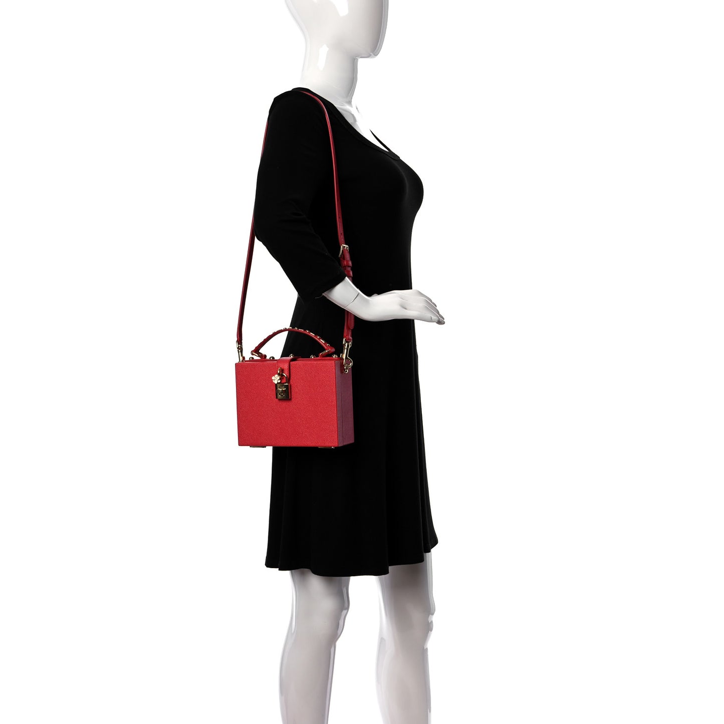 Calfskin Treasure Box Bag Red