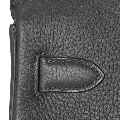 Hermes Taurillon Clemence HAC Birkin 40 Vert De Gris 10 of 30