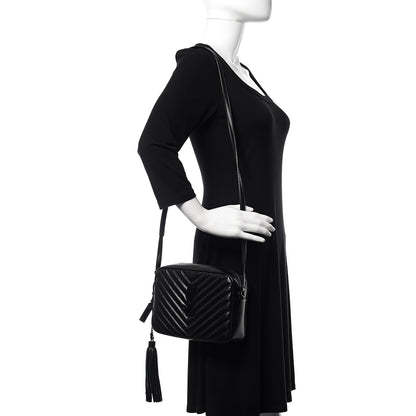 Saint Laurent Calfskin Matelasse Monogram Lou Camera Bag Black 2 of 10