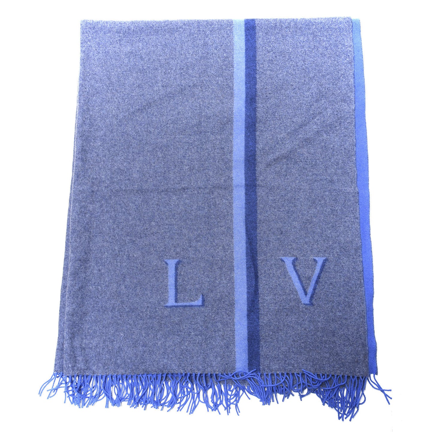 Wool Cashmere Classic Throw Navy