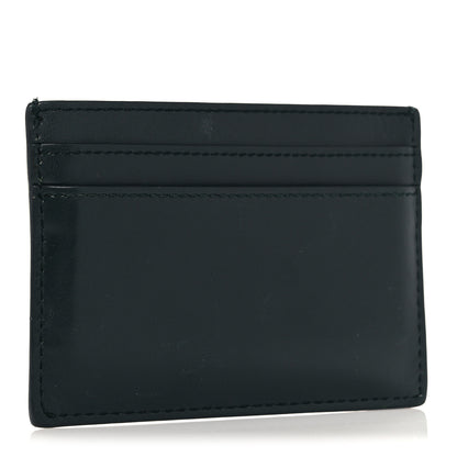 Saint Laurent Calfskin Monogram Credit Card Case Dark Green 2 of 10