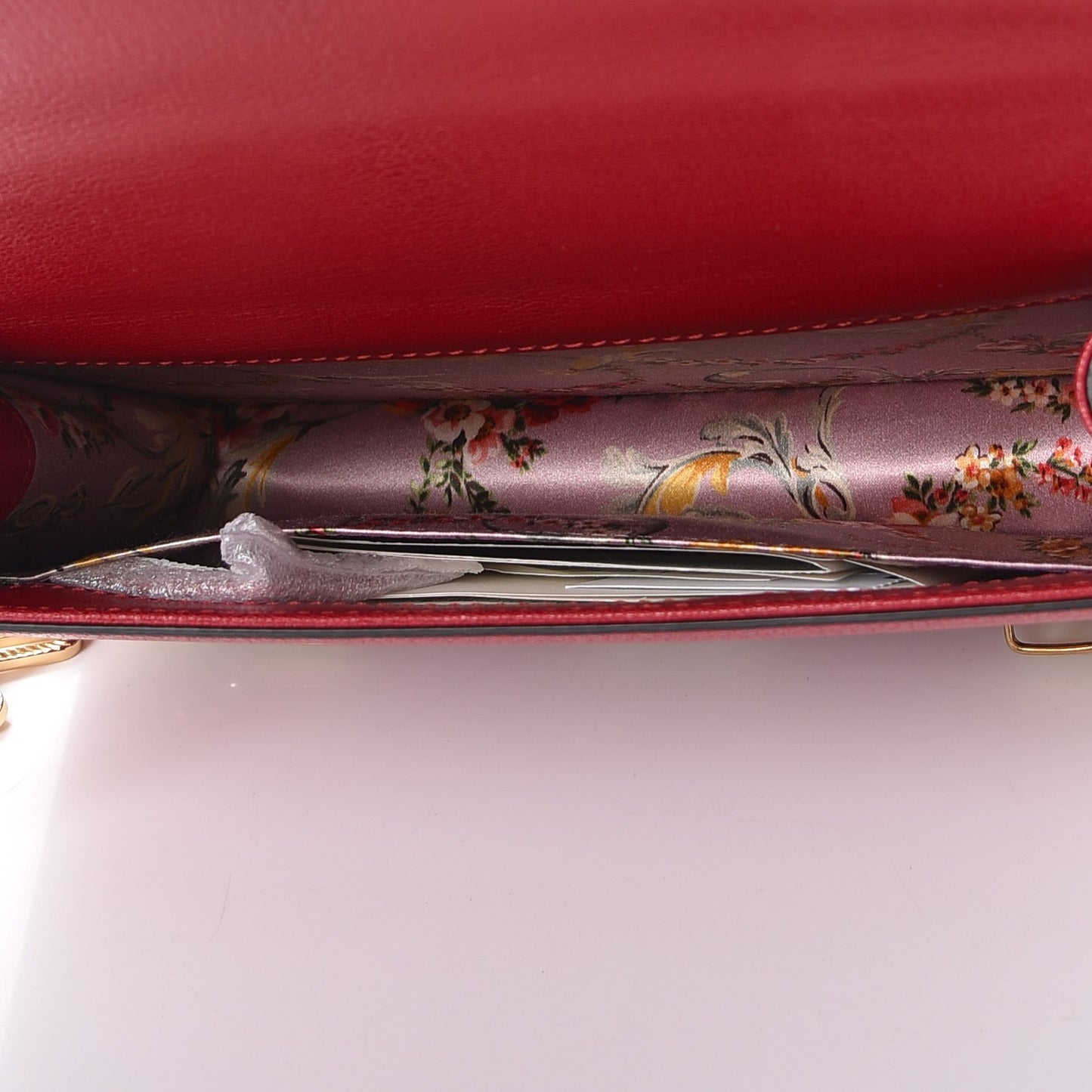 Calfskin Snakeskin Studded Small Ottilia Top Handle Bag Hibiscus Red