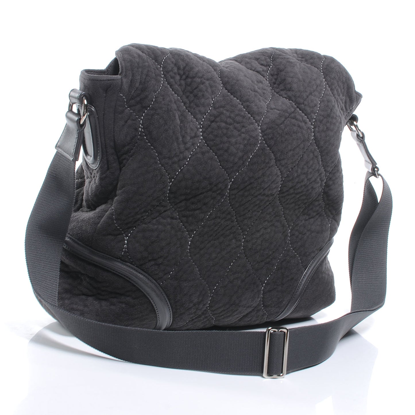 Microsuede Quilted Rodeo Drive Hobo Black