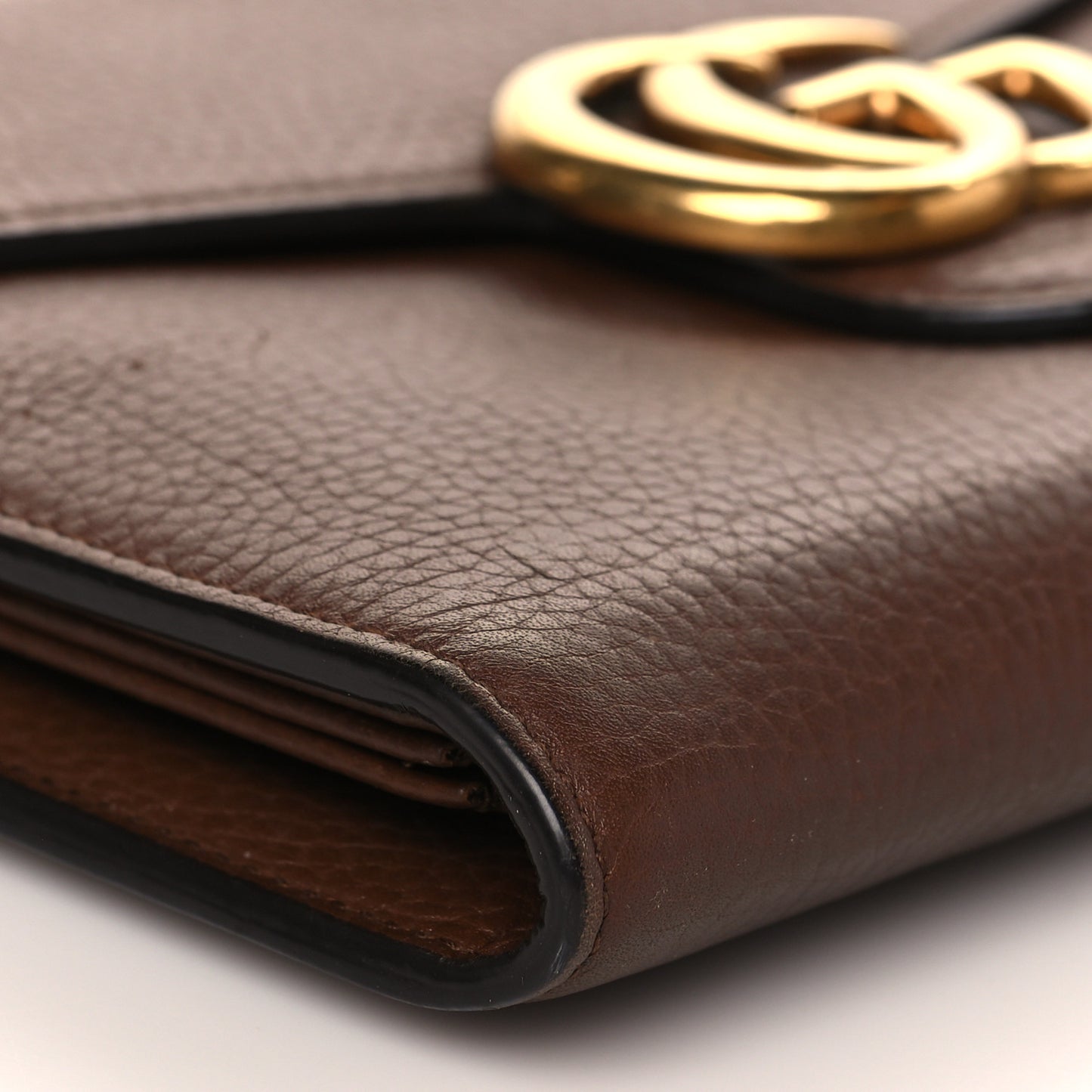 Cellarius Calfskin GG Marmont Chain Wallet Nut Brown