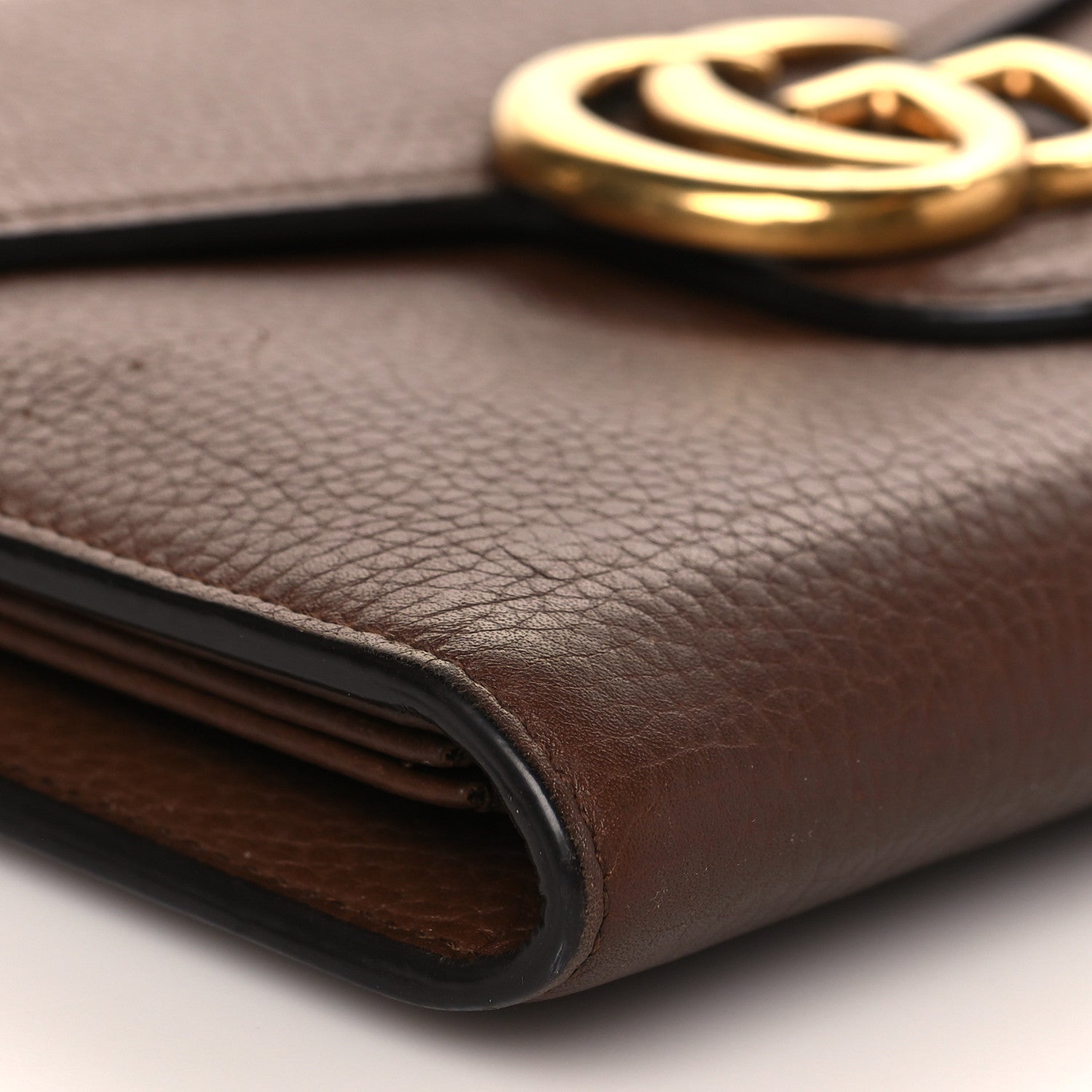 Gucci Cellarius Calfskin GG Marmont Chain Wallet Nut Brown 7 of 9