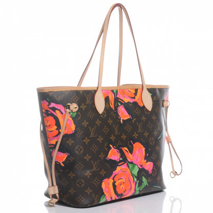 Louis Vuitton Monogram Roses Neverfull MM 3 of 8