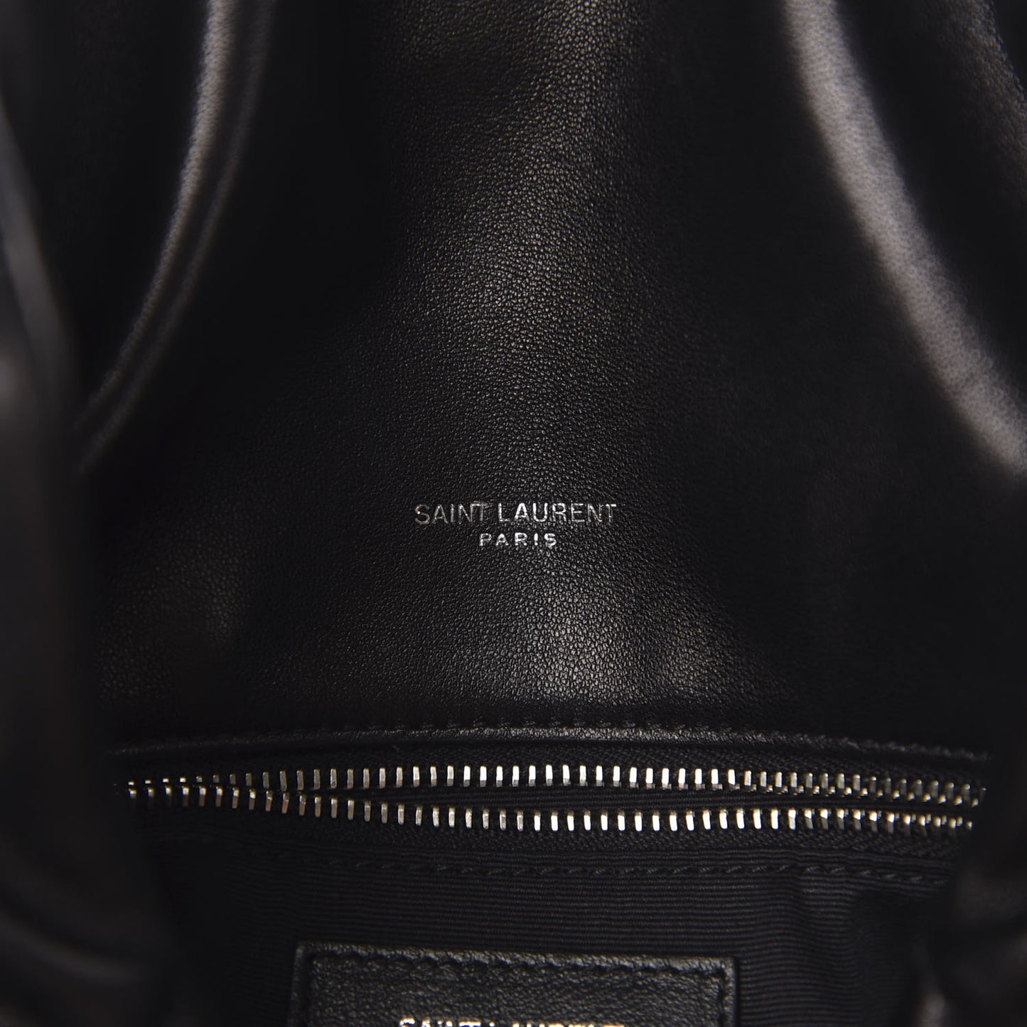 Lambskin Quilted Small Loulou Puffer Monogram Chain Satchel Black