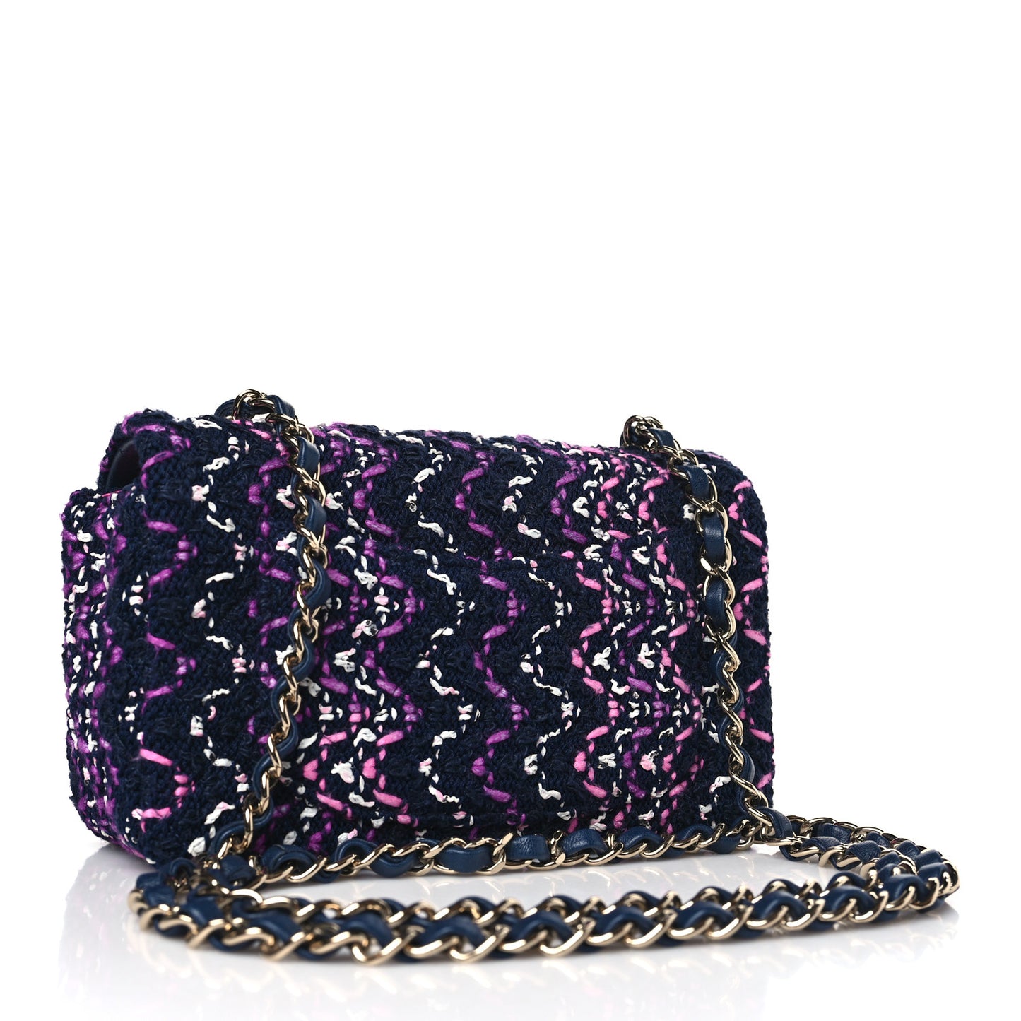 Cotton Mini Rectangular Flap Purple Multicolor