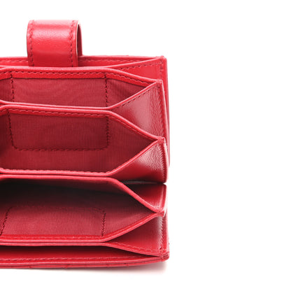 Christian Dior Lambskin Cannage Lady Dior 5-Gusset Card Holder Red 5 of 10
