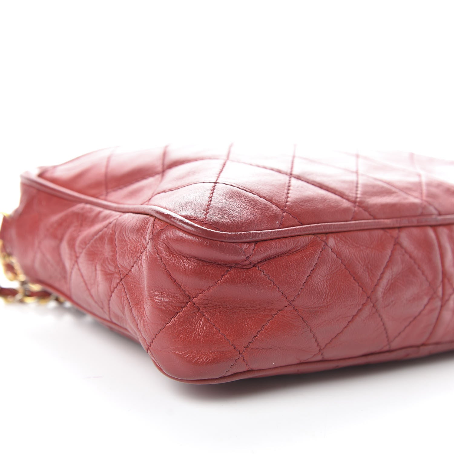 Chanel Lambskin Quilted CC Tassel Camera Case Red 8 of 9